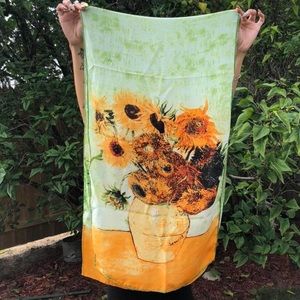 Van Gogh painting silk scarf